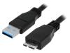 CU0026 Кабель; USB 3.0; вилка micro USB B; никелированные; 1м; черный