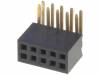 DS1065-14-2*5S8BR Гнездо; штыревое; "мама"; PIN:10; угловой 90°; 1,27мм; THT; 2x5
