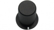 RND 210-00353 Aluminium Knob, black, 3.2 mm shaft