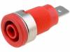 SEB6452/RT Гнездо; "банан" 4мм; 32А; 1кВDC; красный; Монтаж: на панель; 35мм