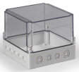 SPCK181815T Cubo S 175 x 175 x 150 мм, 50 мм основание, Pg выбивные отверстие, прозрачная кр