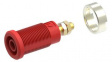 RND 350-00066 Banana Socket  diam.4mm Red 25A M4 Screw