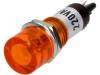 NI-1YL, Индикат.лампа: с неоновой лампой; плоский; оранжевый; 230ВAC, Ninigi