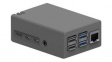 CBRPI4B-2U-DG 2U Raspberry Pi 4B Enclosure 89.3x62.4x34mm Dark Grey Polystyrene