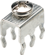 KEY-8197, Vertical screw terminal Brass Nickel Nickel, Keystone