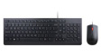 4X30L79897 Keyboard and Mouse, 1600dpi, Essential, US English, QWERTY, Cable