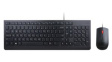 4X30L79897 Keyboard and Mouse, 1600dpi, Essential, US English, QWERTY, Cable