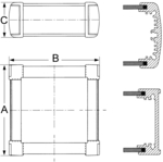 AP 51520, Metal Enclosure black 245 x 193 x 52 mm Aluminium, Bopla
