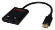12.03.3222 Converter Cable USB C Plug - 3.5 mm Jack Socket/USB C Socket 130mm Black