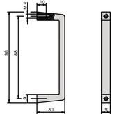 10501-003, Front handle, Schroff