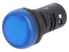 8LP2TILM6P Индикаторная лампа; 22мм; Подсвет: LED 230В AC; плоский; 230ВAC