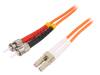 FP2LT01, Разъем: световодный; patchcord; ST, LC; на защелки; Кат: OM2; "папа", LOGILINK