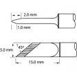 SFV-DRK50 Soldering tip Knife, asymmetrical blade 5.0 mm