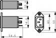 3EEB1 Разъем с сетевым фильтром 3 A 250 VAC