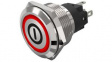 82-6151.1114.B001 Illuminated Pushbutton 1CO, IP65/IP67, LED, Red, Momentary Function