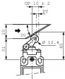 GLDC01D Limit Switch, Plastic, 1 Break Contact (NC) / 1 Make Contact