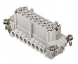 CNEF 16 TX CNE, 16 poles + earth, female insert, with female contacts, silver plated