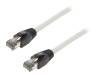 CQ8022S Patch cord; S/FTP; Cat 8.1; многопров; Cu; LSZH; серый; 0,5м; 26AWG