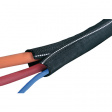 HELAGAINE TWIST-IN-FR 32 Braided cable sleeving 29...32 mm black with white threads