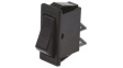 C1501ALAAA ROCKER; 1; SPST; OFF-(ON); 16A/250ВAC; 20A/28ВDC; черный; -25?85°C