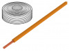 125-017 Провод; многопров; Cu; 1x0,25мм2; ПВХ; оранжевый; 100В; -10?85°C