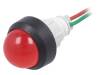 LR-D20H-24AC/DC, Индикат.лампа: LED; выпуклый; 24ВDC; 24ВAC; Отв: O13мм; пластик, POLAM-ELTA