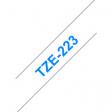TZE-223 Этикеточная лента 9 mm синий на белом