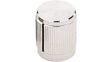 RND 210-00622 Aluminium Knob Silver  diam.12.7mm Black Indication Line