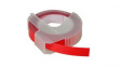 520102 Embossed Tape, 9mm x 3m, Plastic, Red