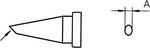 LT FHS, Soldering tip Round shape beveled 45deg 1.2 mm, Weller