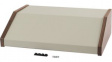 1456PK4WHCWW Sloping Console, 356 x 265 x 109.5 mm, Aluminium / Wood, Beige / Walnut, 1456