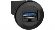 XB5PUSB3 Гнездо USB 3.0 A/A; 22мм; IP20; Цвет: черный; Серия: Harmony XB5