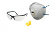 8822+PP01200+2750 Disposable Respirator + E-A-R Classic Uncorded Earplugs + Safety Glasses