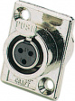 TY3F Mini XLR Panel-mount female receptacle 3P
