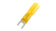 B-106-2403 Insulated Fork Terminal, 4.3mm, Yellow, 4 ... 6mm2, Polyamide, DuraSeal