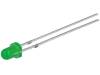 OSNG3134A LED; 3мм; зеленый; 20мкд; 30°; Поверхность: выпуклая; Шаг:2,54мм