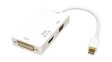 12.99.3155 Adapter, Mini DisplayPort Plug - HDMI Socket/VGA 15-pin Socket/DVI-D 24+1-Pin So