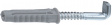 SX 6X30 WH K NV [8 шт] Nylon dowel plug + hook SX6 6 x 30 mm PU=8 ST