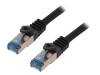 CQ4123S Patch cord; S/FTP; 6a; многопров; Cu; LSZH; черный; 30м