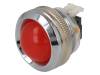 KLU-R-20-U, Индикат.лампа: LED; вогнутый; 24?230ВDC; 24?230ВAC; Отв: O26мм, ELBOK