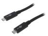 38872, Кабель; USB 3.2; с обеих сторон,вилка USB C; 0,5м; черный; 100Вт, Goobay
