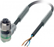SAC-3P-10,0-PUR/M12FR-2L Actuator/sensor-cable M12 (90°) Разъем разомкнут 10 m