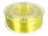 PETG-1.75-BRIGHT YELLOW TRANSPARENT, Филамент: PET-G; прозрачный, желтый (светлый); 1кг; 220-250°C, DEVIL DESIGN