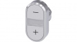 3SU1050-3AB66-0AL0 SIRIUS ACT Twin Push-Button front element Metal, glossy, white/white