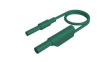 MAL S WS-B 50/2,5 GREEN Test Lead, Plug, 4 mm - Socket, 4 mm, Green, Nickel-Plated Brass, 500mm