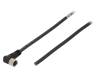 SAIL-M8BW-4-3.0U, Соединительный кабель; M8; PIN: 4; угловой; 3м; вилка; 30ВAC; 4А, Weidmuller