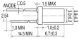 414SYGD/S530-E2 СИД зеленый с плоской головкой ø 3 mm