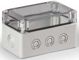 SPCK081308T Cubo S 75 x 125 x 75 мм, 50 мм основание, Pg выбивные отверстие, прозрачная крыш