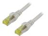 DK-1644-A-005 Patch cord; S/FTP; 6a; многопров; Cu; LSZH; серый; 0,5м