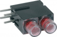 1801.2235 LED; в корпусе; красный; 3,9мм; Кол-во диод: 2; 20мА; 60°; 1,2?4мкд